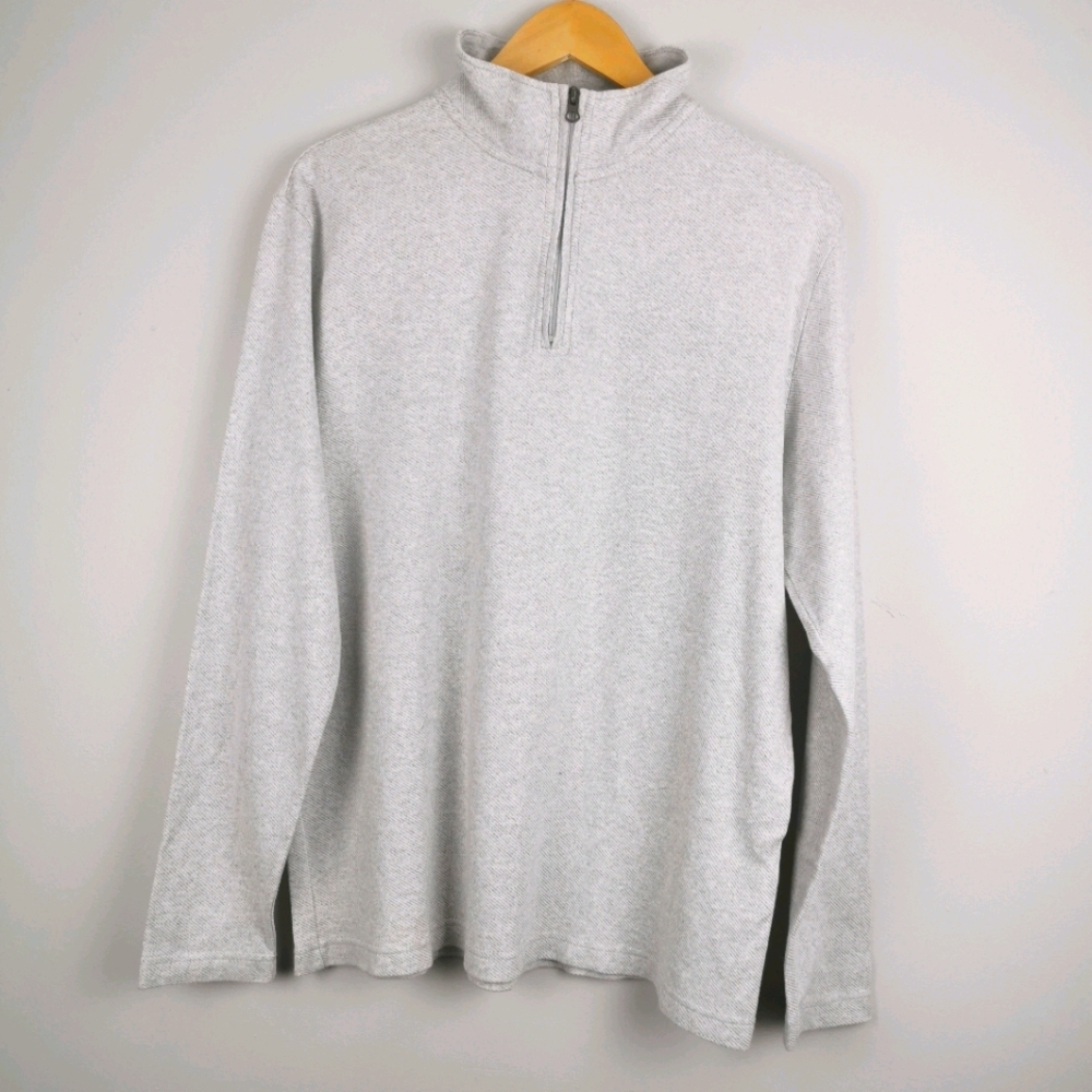 Chaps Lightweight Sweatshirt Zip Neck Cotton - Picture 2 of 10